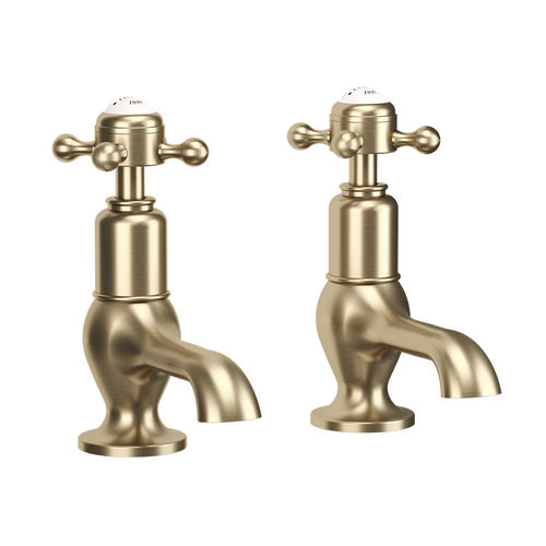 Crosswater Belgravia Basin Taps (Crosshead, Brushed Brass).