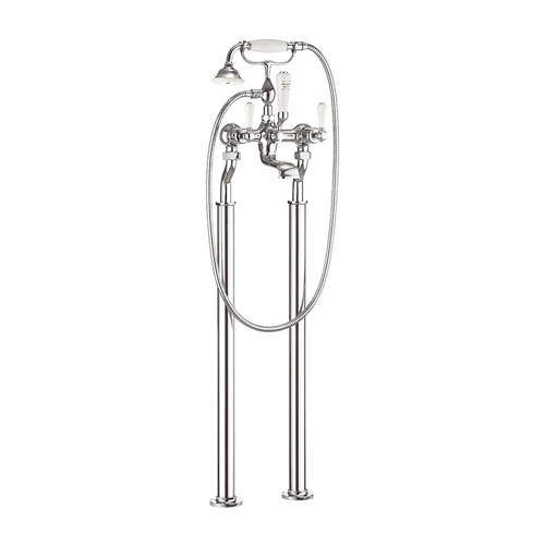Crosswater Belgravia Bath Shower Mixer Tap With Legs (Lever, Chrome).