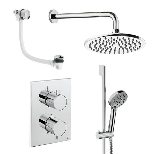 Crosswater MPRO Crossbox Shower Set 10 200mm (Chrome).