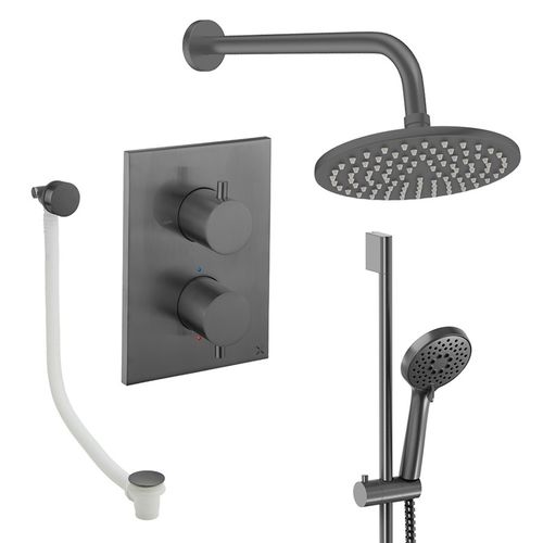 Crosswater MPRO Crossbox Shower Set 10 200mm (Slate).