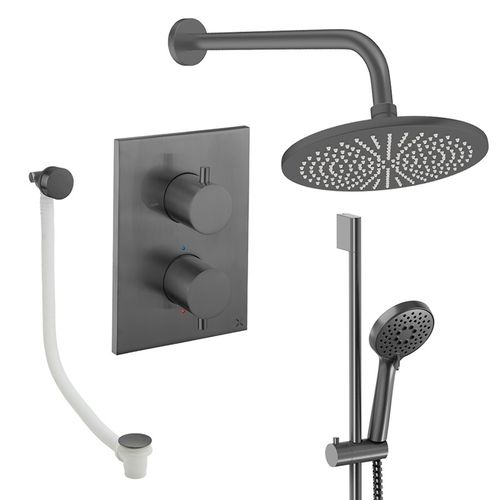 Crosswater MPRO Crossbox Shower Set 10 300mm (Slate).