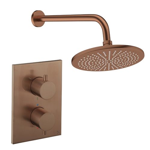 Crosswater MPRO Crossbox Shower Set 1 300mm (Brushed Bronze).