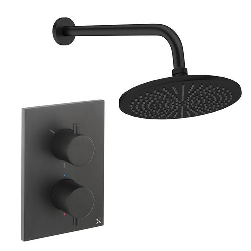 Crosswater MPRO Crossbox Shower Set 1 300mm (Matt Black).