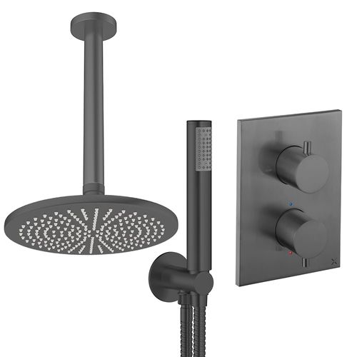 Crosswater MPRO Crossbox Shower Set 3 300mm Head & Handset (Slate).