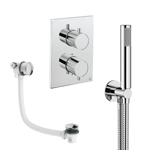 Crosswater MPRO Crossbox Shower Set 5 With Handset & Bath Filler (Chrome).
