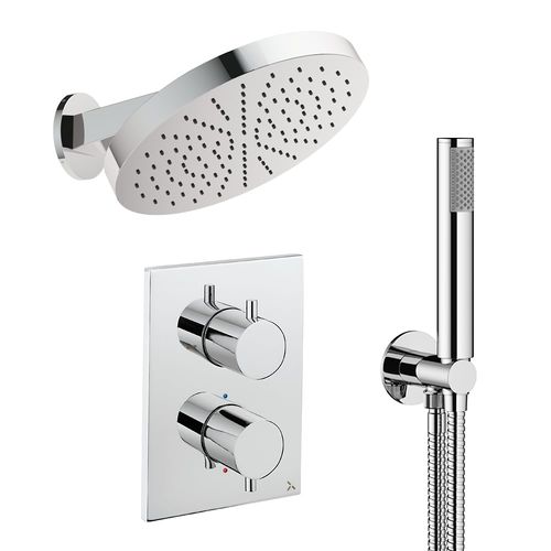 Crosswater MPRO Crossbox Shower Set 8 300mm Head & Handset (Chrome).