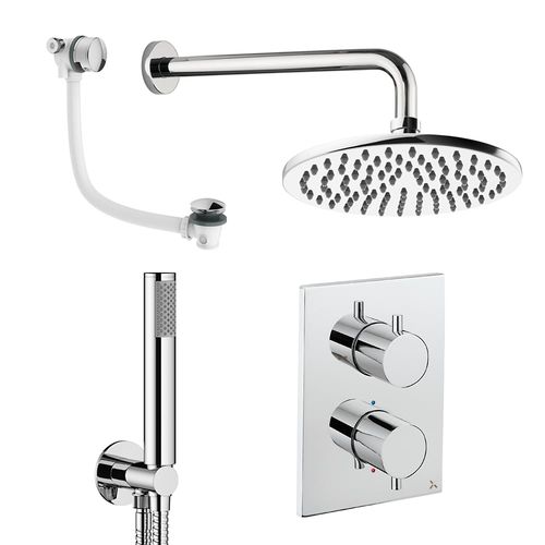 Crosswater MPRO Crossbox Shower Set 9 200mm Head, Handset & Bath Filler (Chrome).