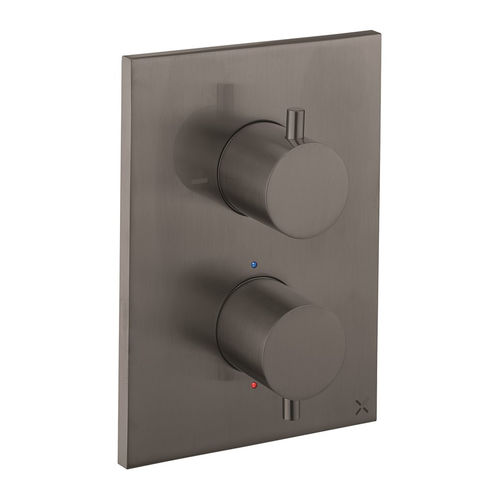 Crosswater MPRO Crossbox 2 Outlet Shower / Bath Valve (Slate).