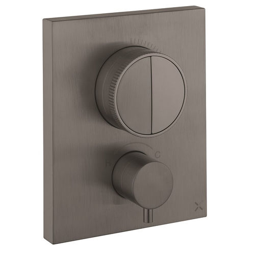 Crosswater MPRO Crossbox Push 2 Outlet Shower Valve (Slate).