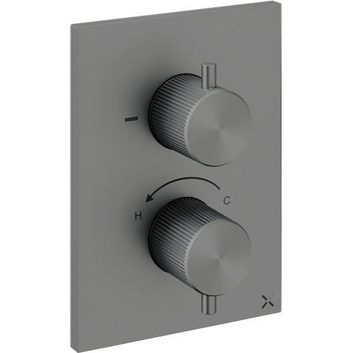 Crosswater 3ONE6 Crossbox 1 Outlet Shower Valve (Slate).