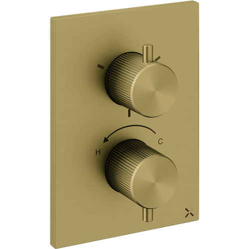 Crosswater 3ONE6 Crossbox 3 Outlet Shower Valve (Brushed Brass).