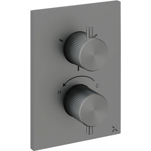 Crosswater 3ONE6 Crossbox 3 Outlet Shower Valve (Slate).