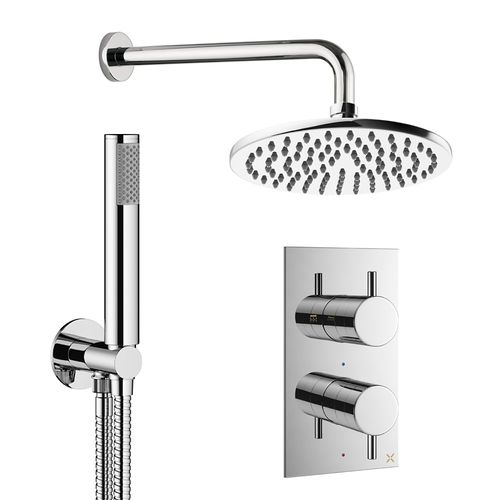 Crosswater MPRO Design Shower Set 3,  200mm Head & Handset (Chrome).