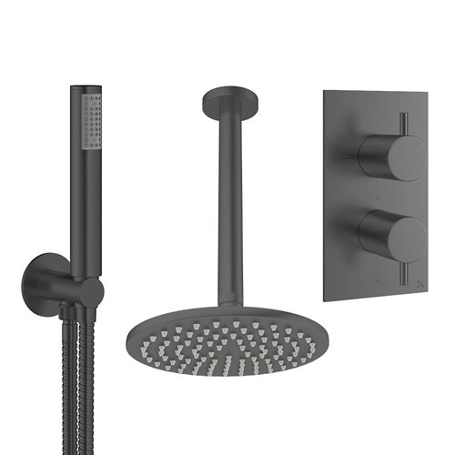 Crosswater MPRO Design Shower Set 3,  200mm Head & Handset (Slate).