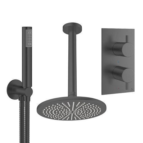 Crosswater MPRO Design Shower Set 3,  300mm Head & Handset (Slate).