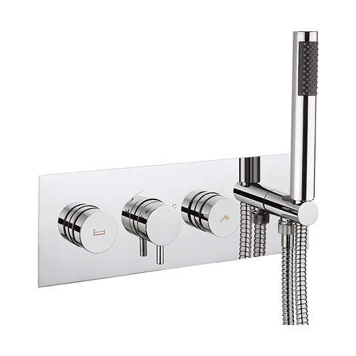 Crosswater Dial Kai Thermostatic Shower & Bath Valve With Handset.