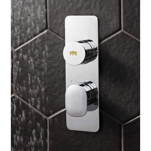 Crosswater Dial Pier Push Button Thermostatic Shower Valve (1 Outlet).