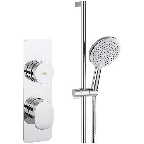 Crosswater Pier Thermostatic Shower Valve With Slide Rail Kit (1 Outlet).