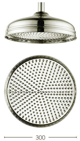 Crosswater Belgravia 300mm Round Shower Head (Nickel).