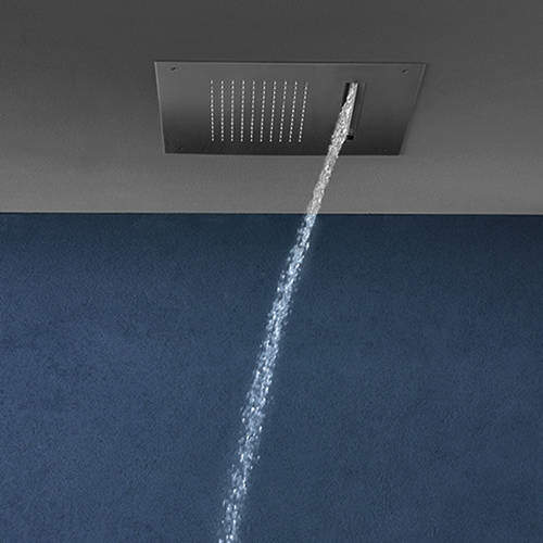 Crosswater Revive Wire Flow Shower Head 500x500 (2 Mode, Stainless Steel).