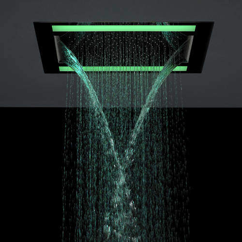 Crosswater Illuminated Rio Revive Shower Head & LED Lights (600x400mm).