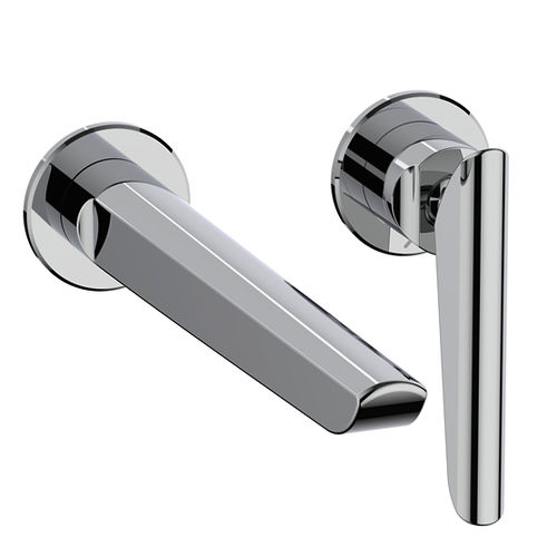 Crosswater Foile Wall Mounted Basin Mixer Tap (2 Hole, Chrome).