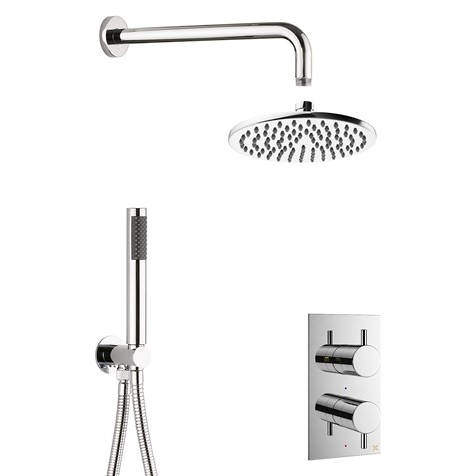 Crosswater MPRO 2 Outlet 2 Handle Shower Bundle (Chrome).