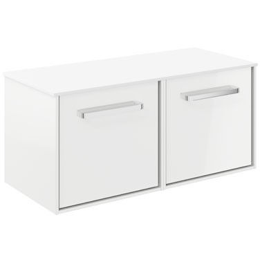 Crosswater Infinity Vanity Unit With White Top (1000mm, Gloss White).
