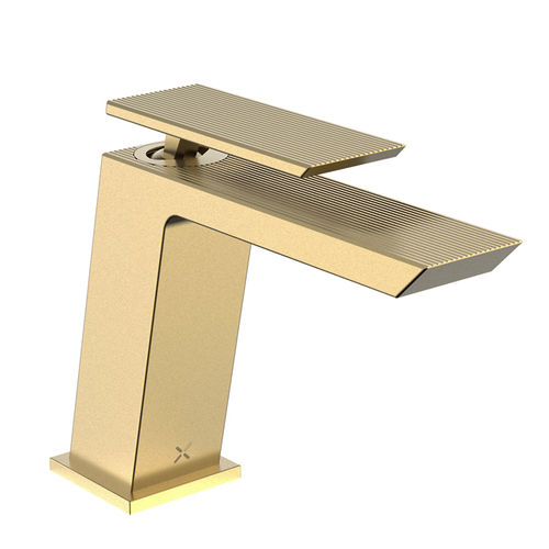 Crosswater Limit Mono Basin Mixer Tap (Brushed Brass).