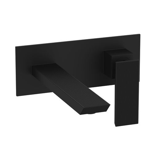 Crosswater Limit Wall Mounted Basin Mixer Tap (Matt Black).