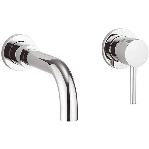 Crosswater Fusion Wall Mounted Basin Mixer Tap (Chrome).