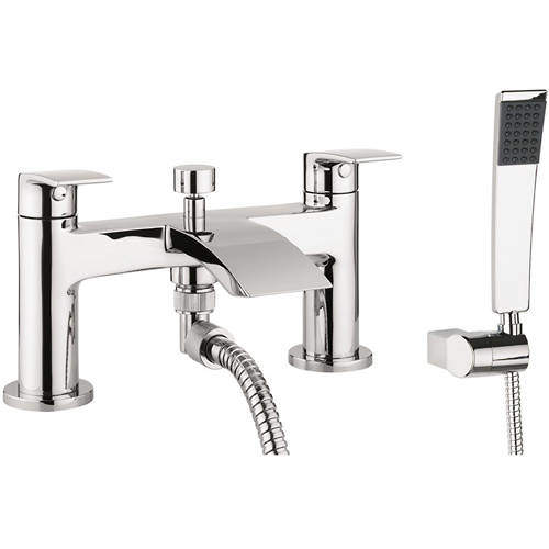 Crosswater Flow Bath Shower Mixer Tap With Kit (Chrome).