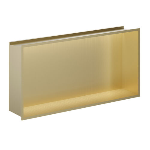 Crosswater Shower Niches Shower Niche With LED Light 610x305mm, Br Brass).