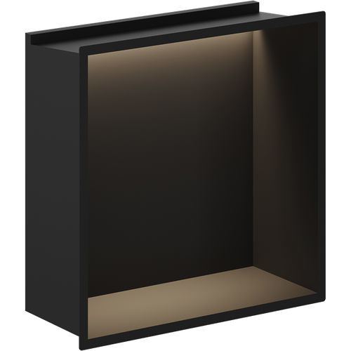 Crosswater Shower Niches Shower Niche With LED Light (305x305x80mm, Matt Black).