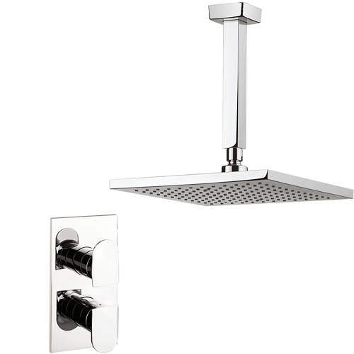 Crosswater Planet Thermostatic Shower Valve, 250mm Square Head & Arm.