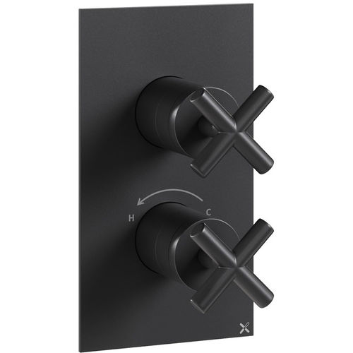 Crosswater MPRO Thermostatic Shower Valve (2 Way Diverter, M Black).