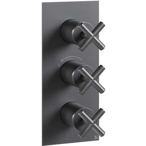 Crosswater MPRO Thermostatic Shower Valve With 2 Outlets (Slate).