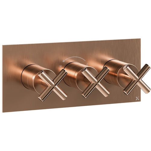 Crosswater MPRO Thermostatic Shower Valve With 3 Outlets (Br Bronze).