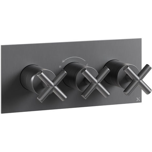 Crosswater MPRO Thermostatic Shower Valve With 2 Outlets (Slate).