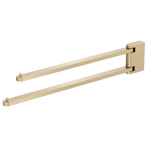 Crosswater MPRO Twin Swivel Towel Rail (Brushed Brass).