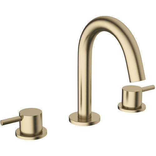 Crosswater MPRO Basin Mixer Tap (3 Hole, Brushed Brass).