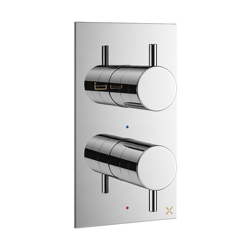 Crosswater MPRO Thermostatic Bath Shower Valve (2 Way, Chrome).