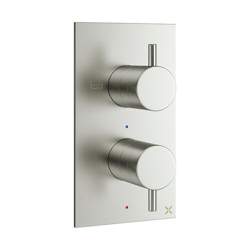 Crosswater MPRO Thermostatic Bath Shower Valve (2 Way, S Steel).