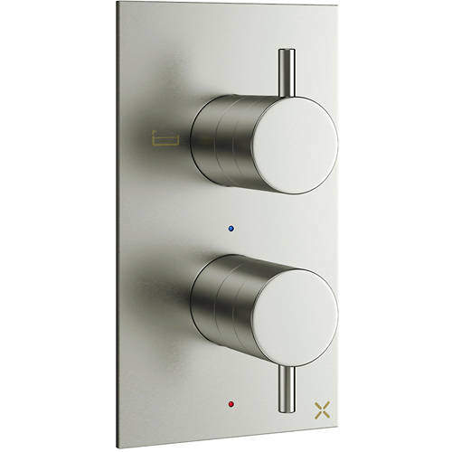 Crosswater MPRO Thermostatic Shower Valve (2 Way Diverter, S Steel).