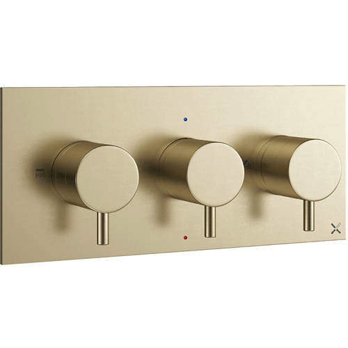 Crosswater MPRO Thermostatic Shower Valve With 2 Outlets (B Brass).