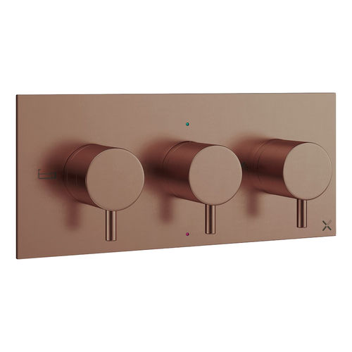 Crosswater MPRO Thermostatic Shower Valve With 3 Outlets (Br Bronze).