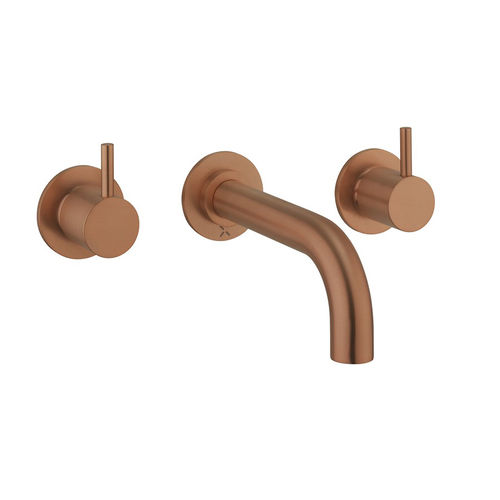 Crosswater MPRO Wall Mounted Bath Filler Tap (3 Hole, Brushed Bronze).