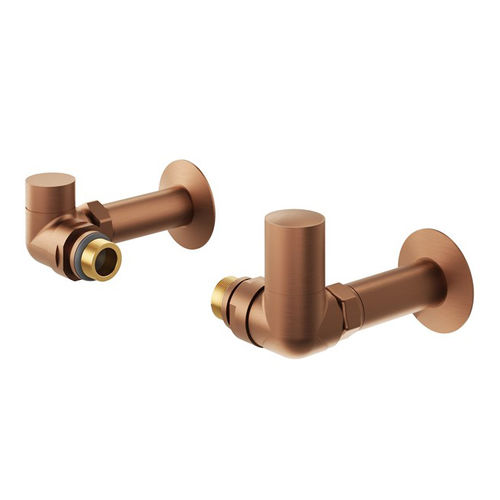 Crosswater MPRO Corner Radiator Valves (Brushed Bronze).