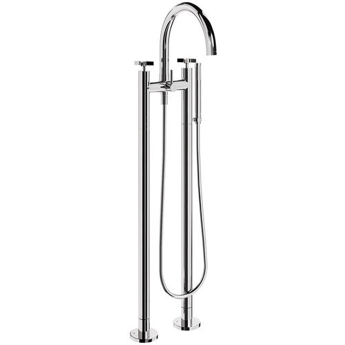 Crosswater Clover Floorstanding Bath Shower Mixer Tap (Chrome).