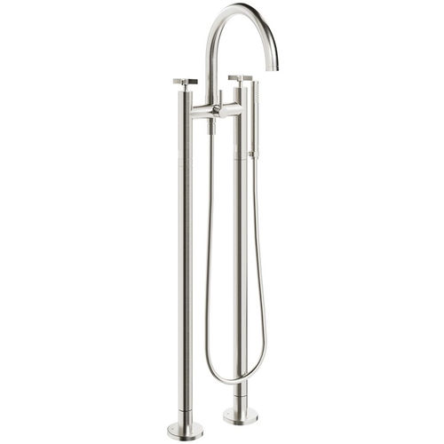 Crosswater Clover Floorstanding Bath Shower Mixer Tap (Br Metalic).